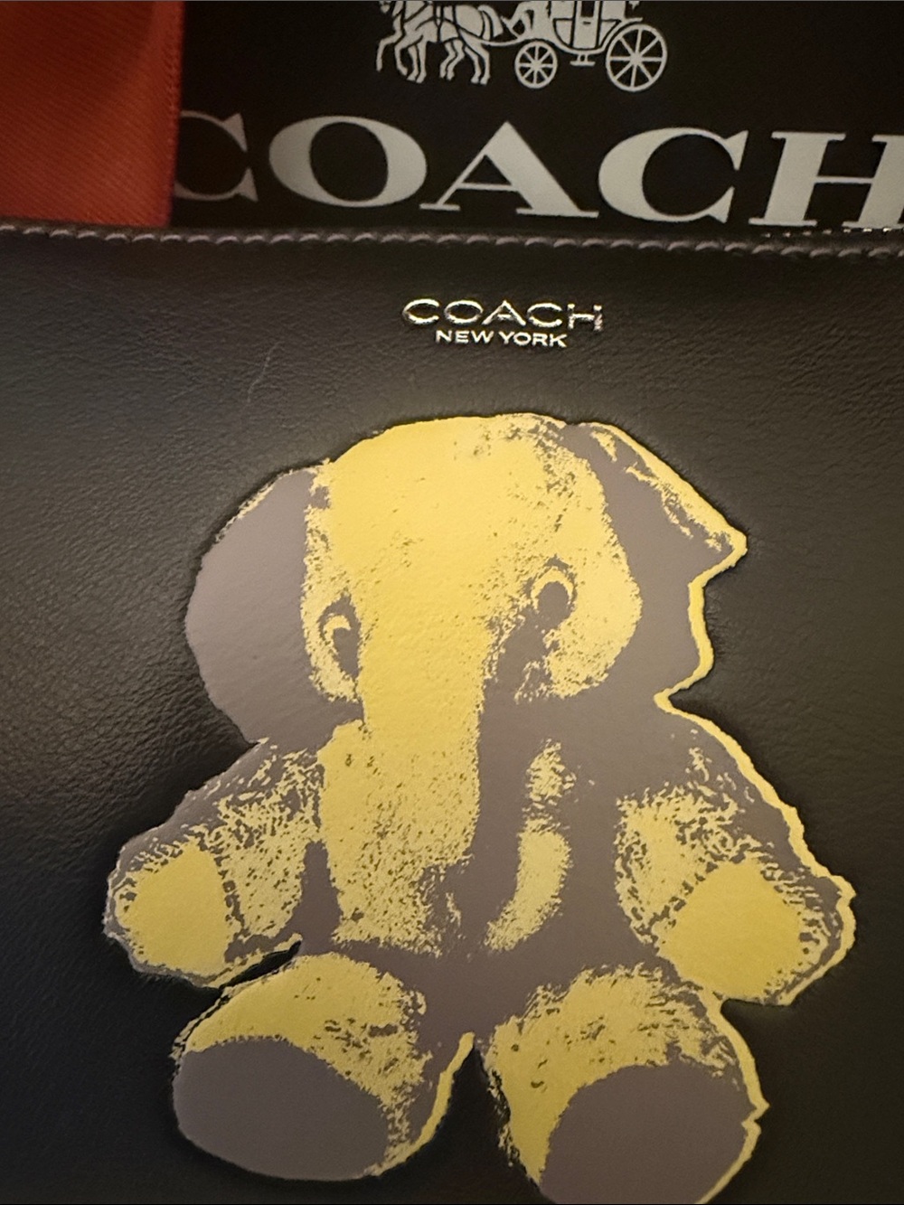 🖤💚Coach NWT Black Leather Plaza 18 Bag with Ellie Graphic & Silver Hardware - Picture 7 of 10